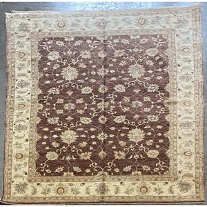Tapis de Peshawar et de Khotan noué à la main, unique en son genre, 11'7 x 8'11 Pes_Kho_247 - Product Image 1