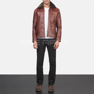 เสื้อแจ็กเก็ตหนังผู้ชายแนวสตรีทแบรนด์ชั้นนำสำหรับสวมใส่ในฤดูหนาวแจ็คเก็ตหนังแท้แฟชั่นใหม่ตามสั่ง - Product Image 3