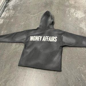 เสื้อมีฮู้ดผ้าฝ้ายผสมซีดกันแดดวินเทจทรงโอเวอร์ไซส์แบบกำหนดเอง - Product Image 3