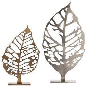 Sculpture en forme de feuille plaquée or de haute qualité pour les décorations pour la maison - Product Image 4