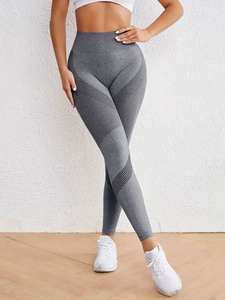 Leggings d'entraînement taille haute pour femmes pantalons de Yoga extensibles collants de gymnastique Squat preuve contrôle du ventre course vêtements de sport vêtements de Fitness - Product Image 2