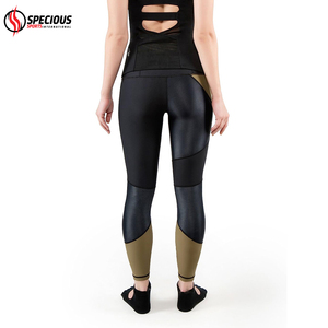 Vêtements de sport actifs pour femmes, design par sublimation, leggings de sport solides, leggings de yoga taille haute pour femmes, fabrication sur mesure, extensible dans les quatre sens - Product Image 3