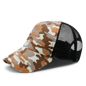 INDEX APPAREL <b>Purple</b> Camouflage Trucker Cap 6-Panel Mesh Adjustable Unisex Casual <b>Hat</b> Spring Summer Breathable Style - Product Image 3