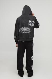 Sudaderas con capucha ecológicas para hombre con ajuste regular, ropa de calle Unisex para hombre, 80% Algodón, 20% poliéster, peso pesado de gran tamaño - Product Image 4