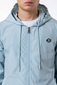 Chaqueta cortavientos de nailon a prueba de viento con bordado personalizado de alta calidad, chaqueta con capucha con puño elástico de entrenamiento informal elegante - Product Image 5