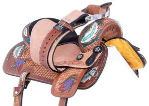 Selle de Cheval Western Anglaise de Course en Cuir Premium Faite à la Main, Confortable et Durable, avec Détails en Bois/Plastique – Vente en Gros de Haute Qualité - Product Image 3