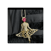Juego de Pendientes con Colgante de Bailarina Artística en Oro de 10 Quilates con Diamantes Cultivados en Laboratorio E-F VVS VS, Joyería Nupcial