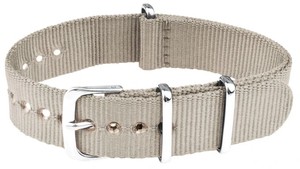 Bracelet de sport résistant à l'eau en nylon beige N35 unisexe de 20mm pour montres intelligentes en silicone de 14 à 22mm Bracelets de montre respirants - Product Image 2