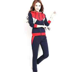 ชุดวอร์มผู้หญิงแฟชั่นทันสมัย สไตล์ลำลอง ชุดเซ็ทสองชิ้น - Product Image 1