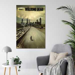 Affiche murale style moderne The Walking Dead Saison 1 - Dead City, sur toile, cadre noir - Product Image 3