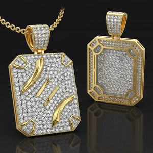 Star Dust Lab Grown Diamond Hip Hop Pendentif en argent sterling 925 pour femme avec pendentifs et breloques à la mode en plaqué or - Product Image 4