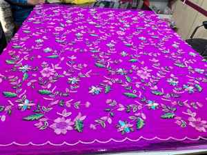 Tissu en filet brodé à la main en 3D, tissu perlé de luxe pour vêtements - Product Image 5