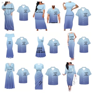 Conjunto de pareja de moda para hombres y mujeres, estampado artístico Vintage polinesio, <span class=keywords><strong>falda</strong></span> larga Puletasi para mujer de verano, <span class=keywords><strong>camisa</strong></span> para hombre - Product Image 5