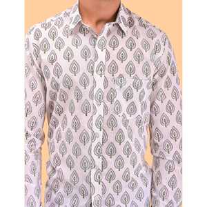 Chemise décontractée pour homme en coton imprimé à manches longues, respirante, en popeline ou tissu Oxford, motif floral ou à pois, offre ODM - Product Image 2