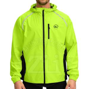 Chaquetas de Seguridad de Alta Visibilidad para Hombre, Chaqueta Impermeable de Algodón con Capucha, Múltiples Bolsillos, Tiras Reflectantes, LED Intermitente, ANSI Clase 2 - Product Image 1