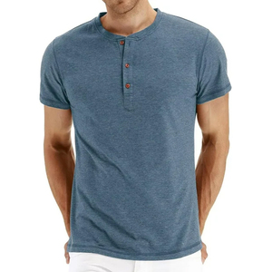Camiseta informal de cuello redondo para hombre, Camiseta básica en blanco de estilo ajustado, etiqueta OEM personalizada, camisetas de cuello redondo de secado rápido de alta calidad - Product Image 1