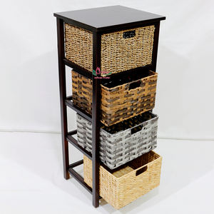 Artex Dong Thap Armoire faite à la main avec jonc de mer et jacinthe d'eau Étagères de rangement et étagère de rangement - Product Image 2