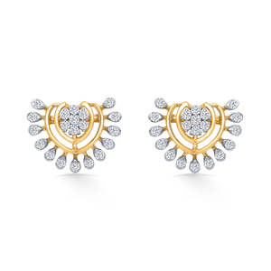 Pendientes de Aro con Corazón de Oro de 14k y 18k para Mujer, Oro Rosa o Blanco, Regalo de Compromiso Moderno - Product Image 2