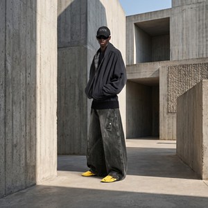 <b>Men's</b> High Street Asymmetrical Washed Canvas <b>Jeans</b> 700g Lightweight Cargo Pants Oversized Wide Leg Baggy Grunge Casual Trousers - Product Image 2