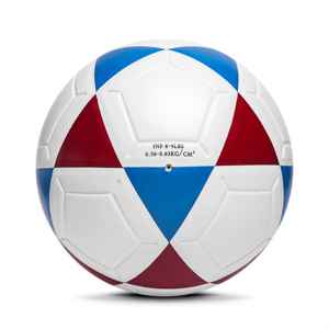 Ballon de football en cuir PU laminé régulier Surface texturée en polyuréthane durable 4 poignées Vessie enroulée en nylon Idéal 4 Entraînement et jeu - Product Image 2