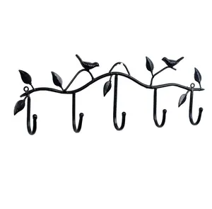 Birds sitting on a branch Metal hook Holder Wall Mount Light Weight top selling Hooks & Wall Organisation designer look