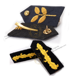 Patch de col Gorget Feuille jaune écarlate Patches de col de feuille noire jaune écarlate personnalisés - Product Image 5