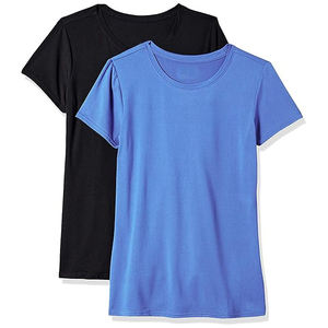 T-shirt pour femme en polyester, motif en maille douce, séchage rapide, sensation flexible, courbe respirante, couche légère, soutien léger, adaptée aux climats chauds - Product Image 5
