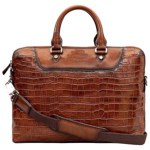 Handmade Full Grain Rustic Leather <b>Laptop</b> Bag for Men & Women Rolling <b>Laptop</b> Bag with Wheels for Office or Travel - Product Image 6