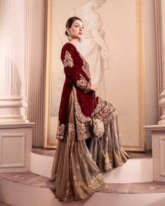 NUEVO LANZAMIENTO: Conjunto de Diseñador para Mujer, Kurta Palazzo con Dupatta, Tela de Imitación Georgette, Bordado con Lentejuelas, Reversible, Casual, para Fiesta - Product Image 4