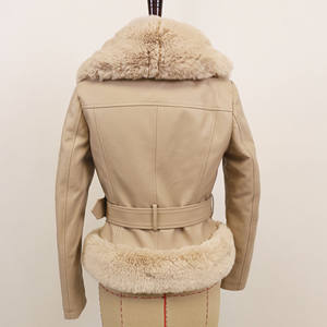 Calidad garantizada, chaqueta única de talla grande Vintage Pu de piel sintética para mujer, logotipo personalizado, botón de ganchillo, bolsillo, corto sólido - Product Image 2