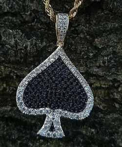 จี้เพชรสีดำและเพชรโมอิส925จี้เงินสเตอร์ลิงเครื่องประดับสร้อยคอพร้อมจี้ - Product Image 3