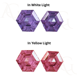 Hexágono de Alejandrita cultivado en laboratorio, forma elegante, cambio de color, fusión de llama, piedras sueltas personalizadas de 5mm a 20mm - Product Image 2