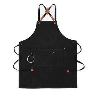 Hot Selling Organic Cotton Bib <b>Apron</b> Foldable with 2 Front Pockets Sleeveless Waist <b>Apron</b> - Product Image 6