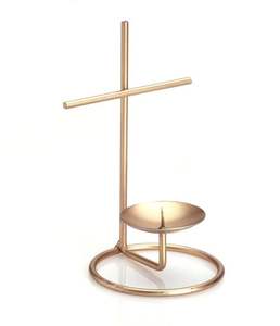 ที่ใส่เทียนโลหะทนทานแก้วสเปรย์ทำมือสำหรับตกแต่งบ้านห้องนั่งเล่นพื้นที่รับประทานอาหารมีเทียน - Product Image 1