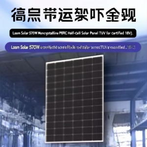 Panel Solar Monocristalino PERC de 570W de Loom Solar, Certificado TUV para 18V - Product Image 2