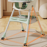 Vente en gros de chaise d'alimentation pour bébé chaise haute de repas pour bébé 4 en 1 chaise haute multifonctionnelle pour bébé