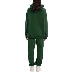 Conjuntos Deportivos Holgados de Moda Urbana para Mujer al por Mayor, Conjuntos Deportivos Transpirables de Algodón y Felpa con Hombros Caídos para Mujer - Product Image 2