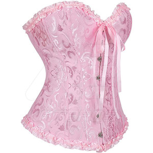 Best Selling Low MOQ Breathable Medium Control <b>Leather</b> Over Bust Corset Latest Style Solid Color - Product Image 4