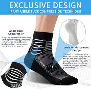 Chaussettes de sport amusantes personnalisées en coton jacquard tricoté avec lettres, pour hommes, de marque, vente en gros - Product Image 6