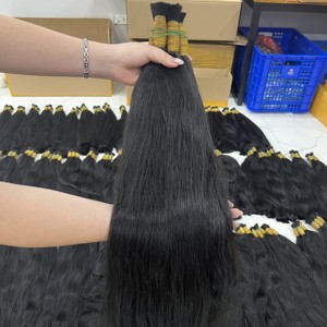 100% ต่อผมมนุษย์ผมตรงยาวธรรมชาติสีดำเวียดนามรับประกัน100% จัด - Product Image 1