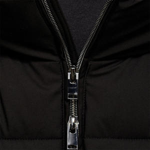 Veste matelassée à capuche pour homme de qualité, noire, manches longues, fermeture éclair, vêtements de rue d'hiver - Product Image 5