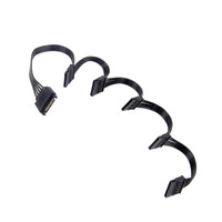 Cable de disco duro de extensión de alimentación SATA macho a 5 SATA hembra de 15 pines para HDD SSD y unidades ópticas