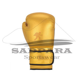 Guantes de boxeo duraderos de cuero de vaca con logotipo personalizado cómodos con cordones equipo de lucha de entrenamiento profesional para Muay Thai - Product Image 5