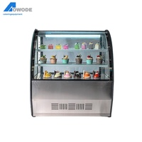 Vitrine réfrigérée commerciale pour gâteaux en verre incurvé avec éclairage LED pour boulangerie, vitrine de pâtisserie, armoire de refroidissement pour desserts