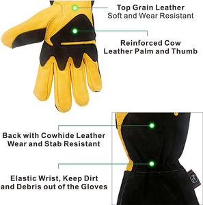 Guantes de soldadura de trabajo industrial térmico de protección personalizada para uso en exteriores - Product Image 6
