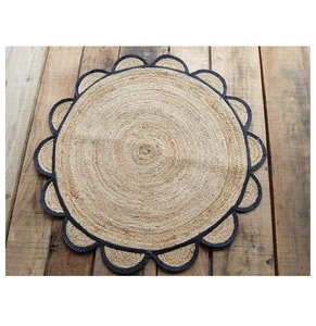 ชุดพรมปอกระเจาทรงกลมทำด้วยมือสไตล์โบฮีเมียนสำเร็จรูปเหมาะสำหรับห้องนั่งเล่นและห้องนอนที่มีสไตล์ - Product Image 6