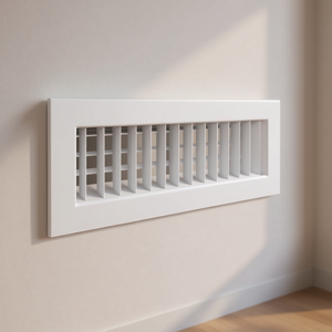 Buse de sortie d'air conditionné bidirectionnelle en PVC 300x150 mm avec registres et grilles - Product Image 3
