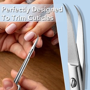 Ciseaux à manucure professionnels de style russe, 1 pièce, pointe incurvée de précision, coupe-cuticules pour les peaux mortes et les cuticules incarnées - Product Image 2