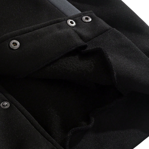 Veste coupe-vent d'hiver pour homme personnalisée, broderie en chenille, doublure en toile et laine, rembourrage en coton, coupe-vent, à capuche, design matelassé - Product Image 4