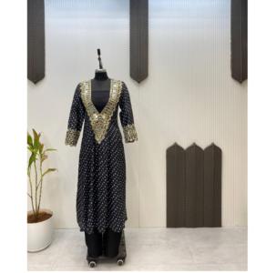 Top vente Designer trois pièces Kurta tenue élégante traditionnelle indienne pakistanaise vêtements pour les occasions de fête Tube Blouse Slim - Product Image 1